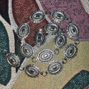 Silver Link Chain Metal Belt L/XL